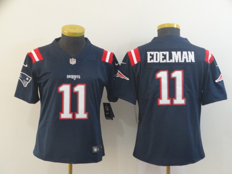 Youth New England Patriots #11 Julian Edelman Blue Color Rush Jersey
