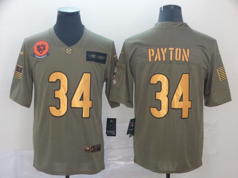 NFL Chicago Bears #34 Payton Salute to Service Jersey