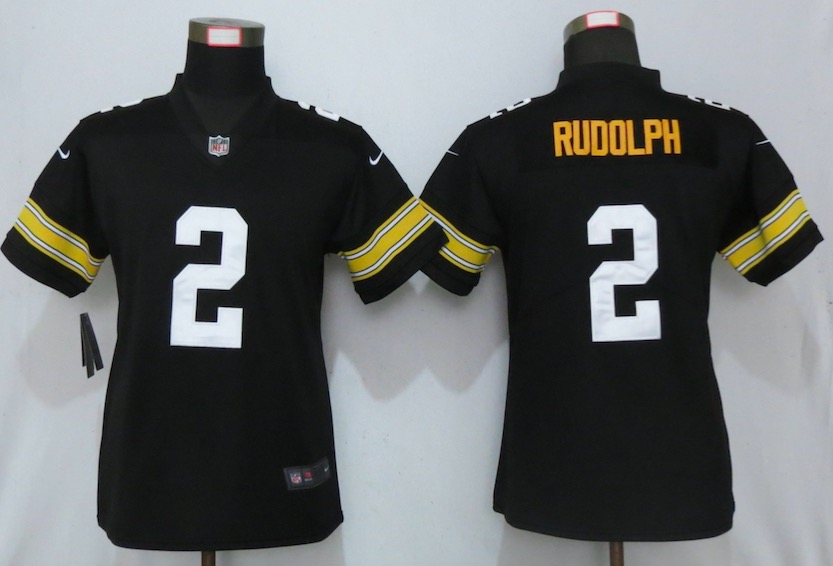 Womens Nike Pittsburgh Steelers #2 Rudolph Black Jersey