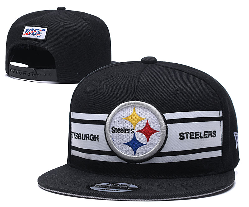 NFL Pittsburgh Steelers Black Snapback Hats--YD