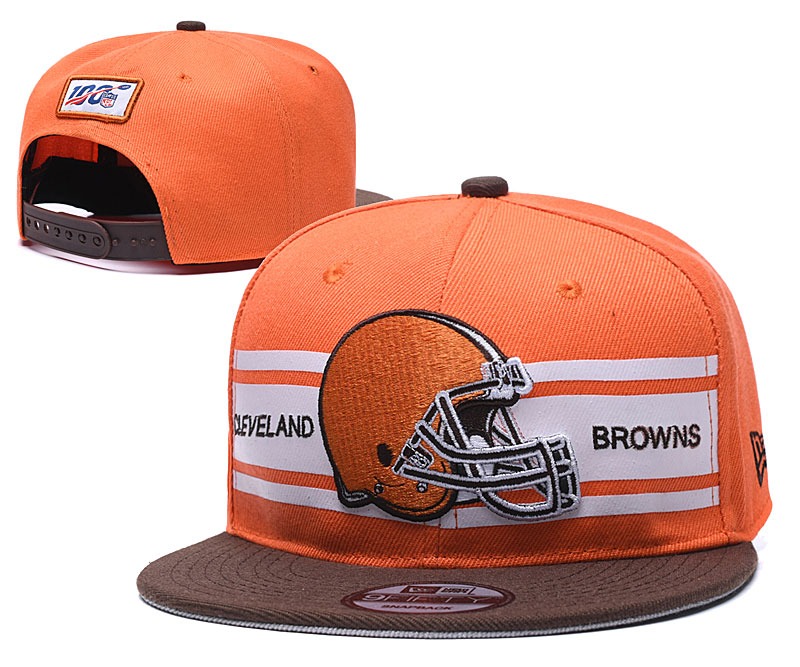 NFL Cleveland Browns Orange Snapback Hats--YD
