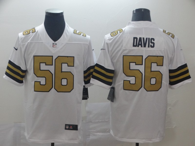 NFL New Orleans Saints #56 Davis Color Rush White Jersey