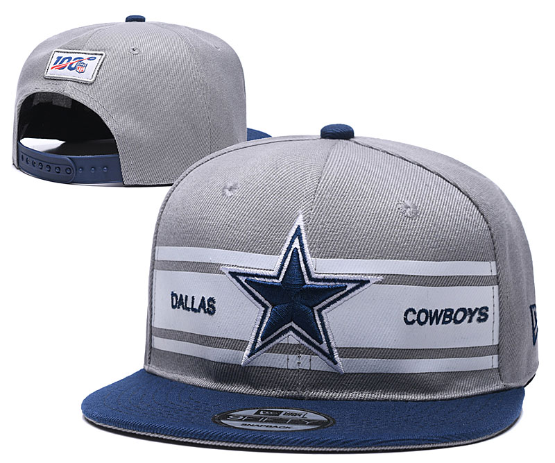 NFL Dallas Cowboys Grey Snapback Hats--YD