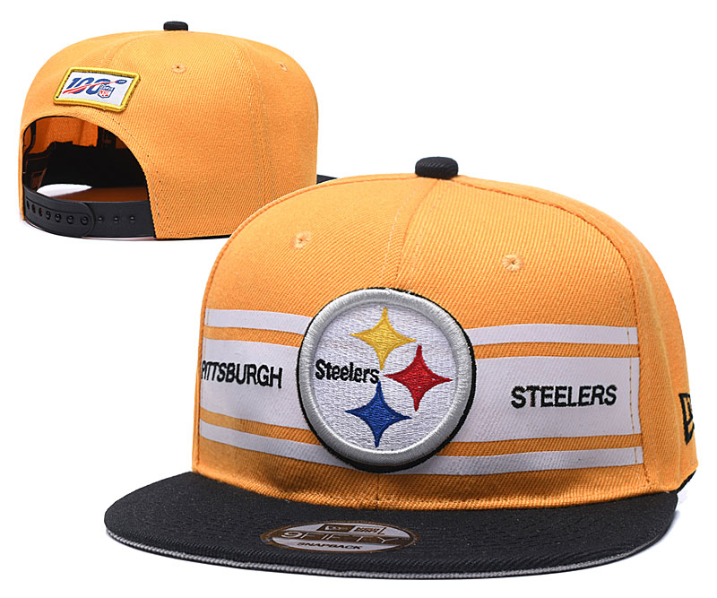 NFL Pittsburgh Steelers Yellow Snapback Hats--YD