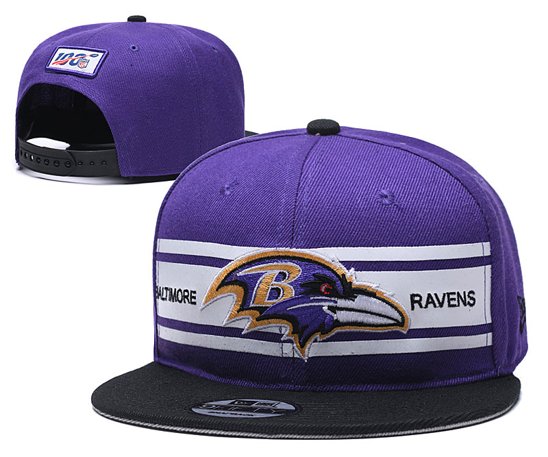 NFL Baltimore Ravens Purple Snapback Hats--YD