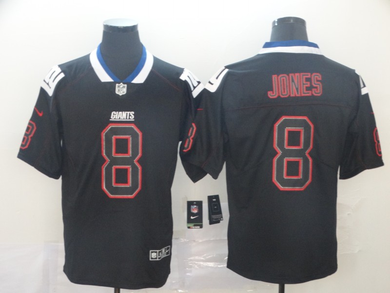 NFL New York Giants #8 Jones Black Legend Shadow Jersey