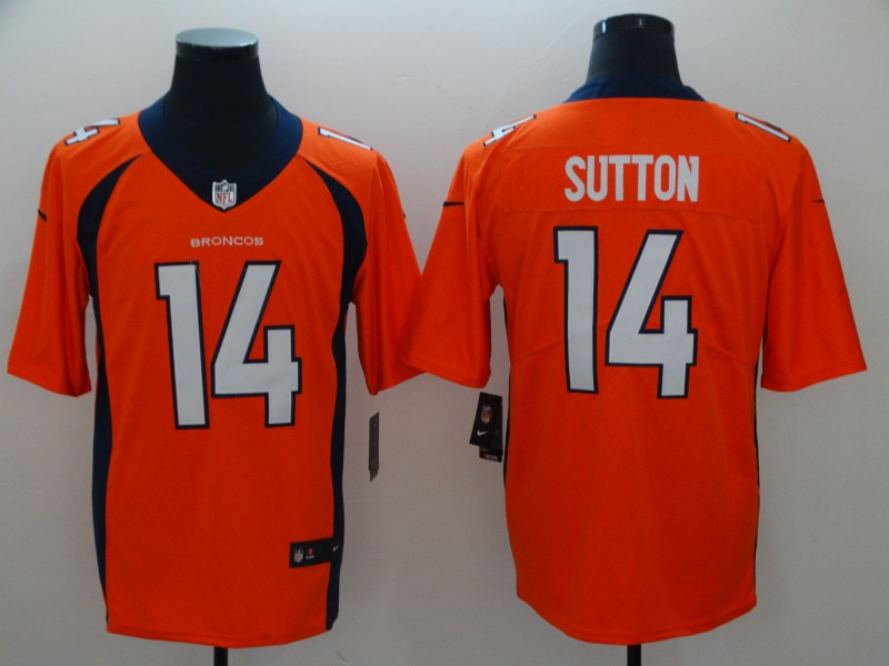 NFL Denver Broncos #14 Sutton Orange Vapor Limited Jersey