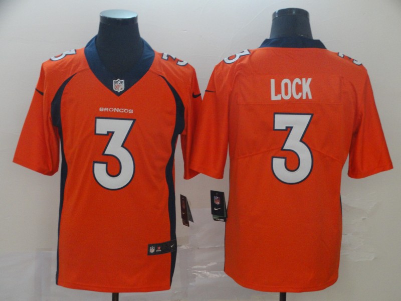 NFL Denver Broncos #3 Lock Orange Vapor Limited Jersey