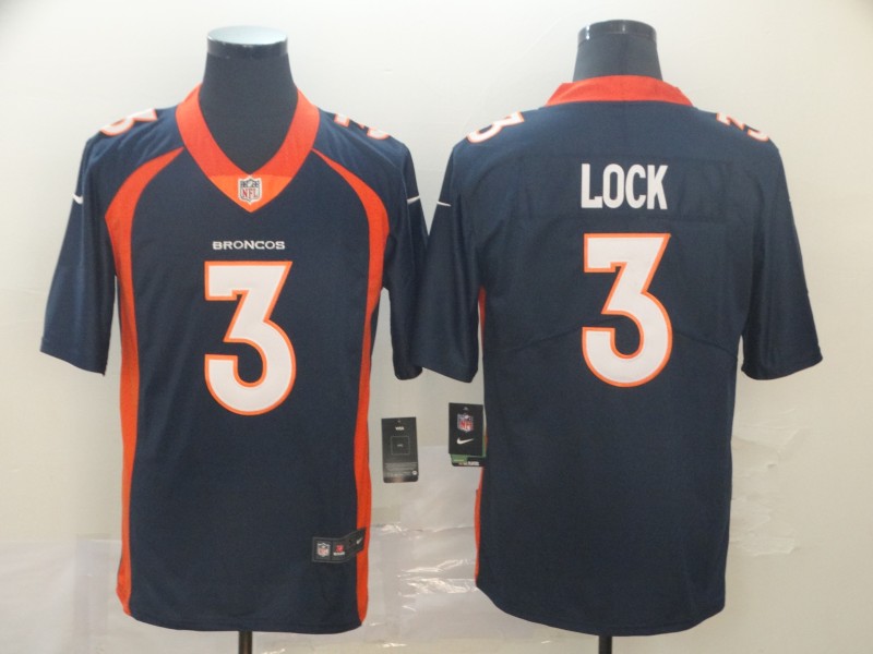 NFL Denver Broncos #3 Lock Blue Vapor Limited Jersey