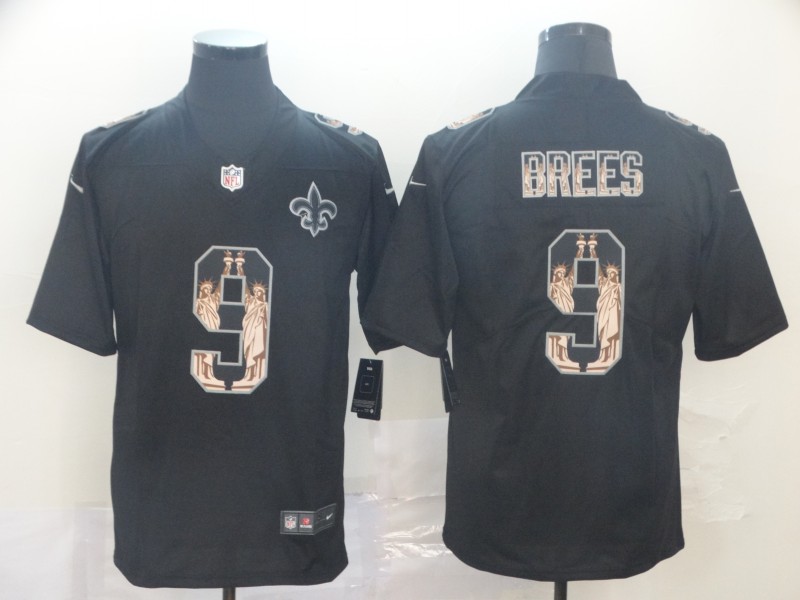 NFL Dallas Cowboys #9 Brees Black the Statue of Liberty Jersey