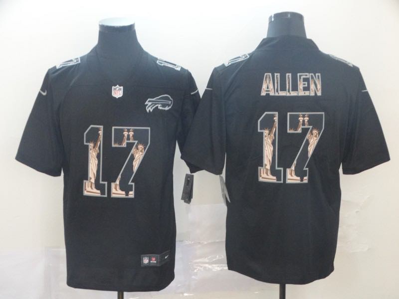 NFL Buffalo Bills #17 Allen Black the Statue of Liberty Jersey