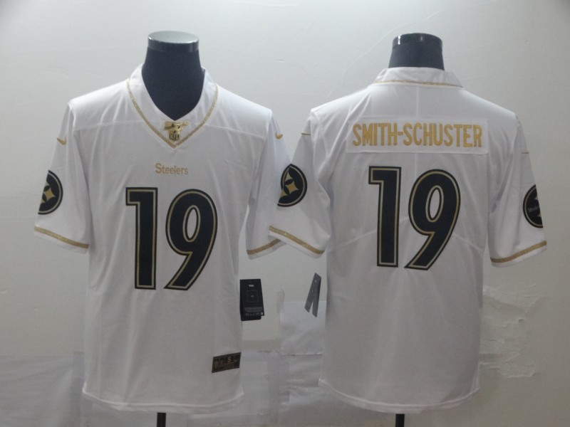 NFL Pittsburgh Steelers #19 Smith-Schuster White Throwback Limited Jersey