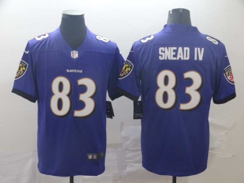 NFL Baltimore Ravens #83 Snead IV Purple Vapor Limited Jersey