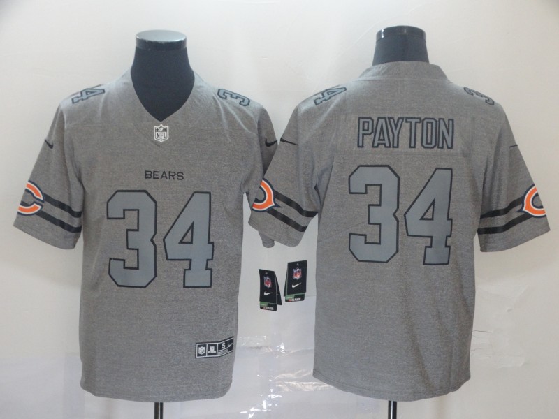 NFL Chicago Bears #34 Payton Grey Throwback Jersey