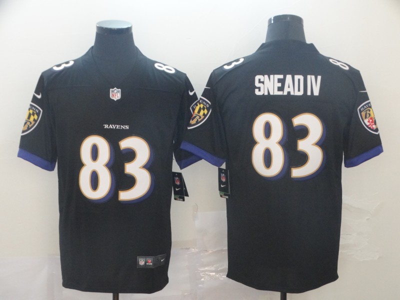 NFL Baltimore Ravens #83 Snead IV Black Vapor Limited Jersey