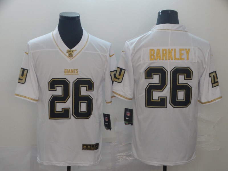 NFL New York Giants #26 Barkley White Throwback Jersey