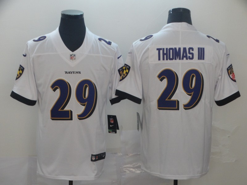 NFL Baltimore Ravens #29 Thomas III White Vapor Limited Jersey