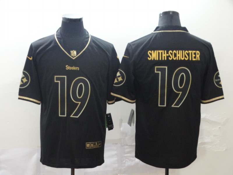 NFL Pittsburgh Steelers #19 Smith-Schuster Black Gold Limited Jersey