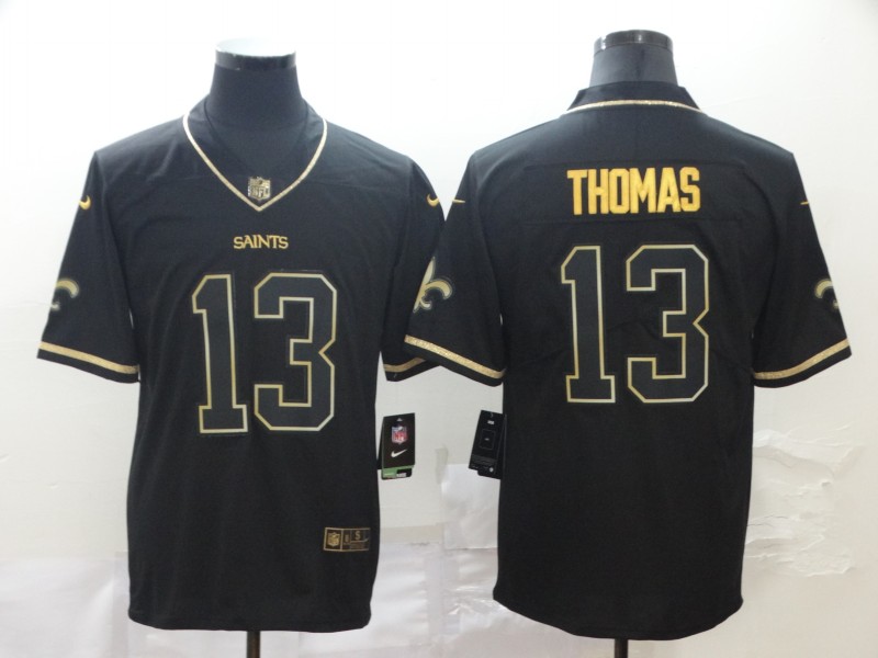 NFL New Orleans Saints #13 Thomas Black Gold Limited Jersey