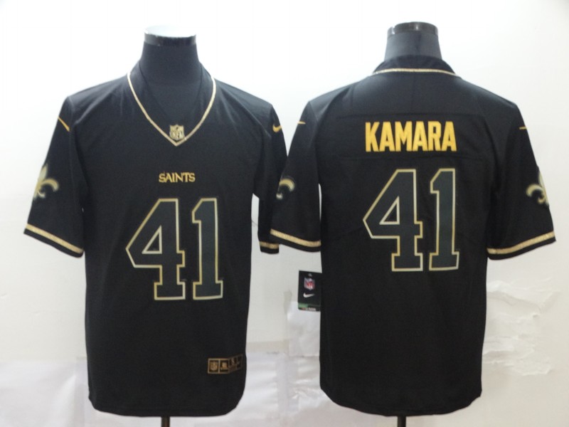 NFL New Orleans Saints #41 Kamara Black Gold Limited Jersey