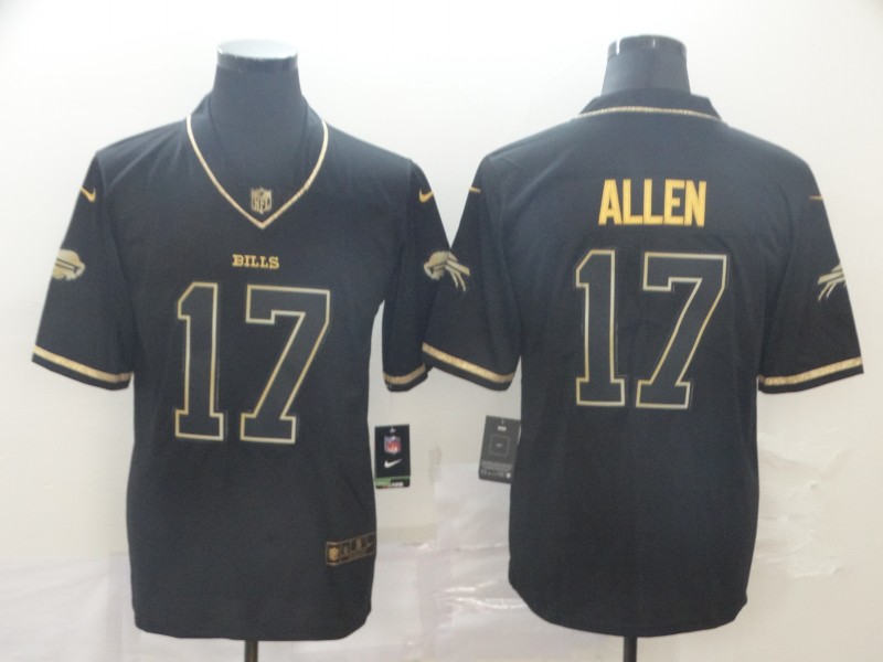 NFL Buffalo Bills #17 Allen Black Gold Jersey