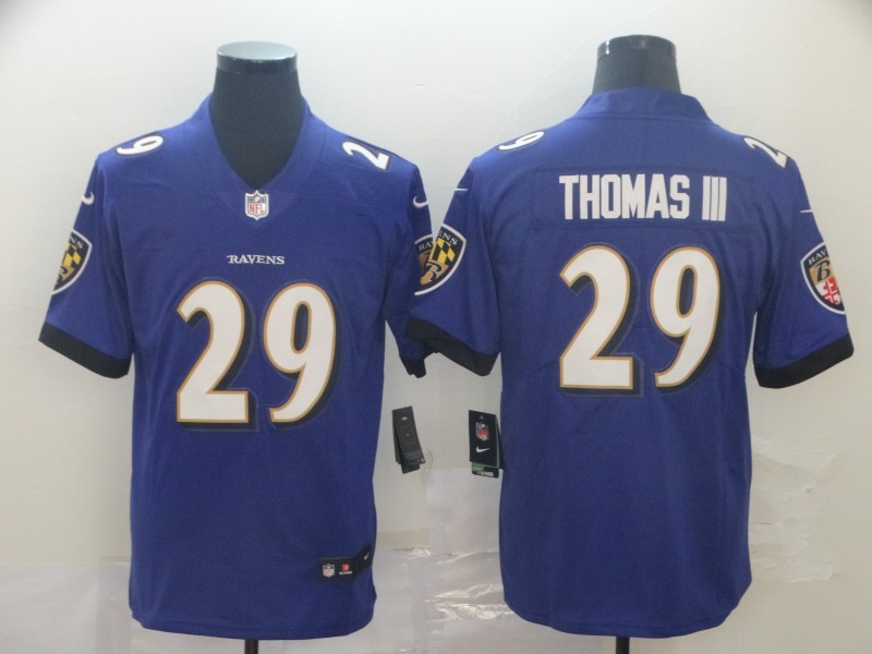 NFL Baltimore Ravens #29 Thomas III Purple Vapor Limited Jersey