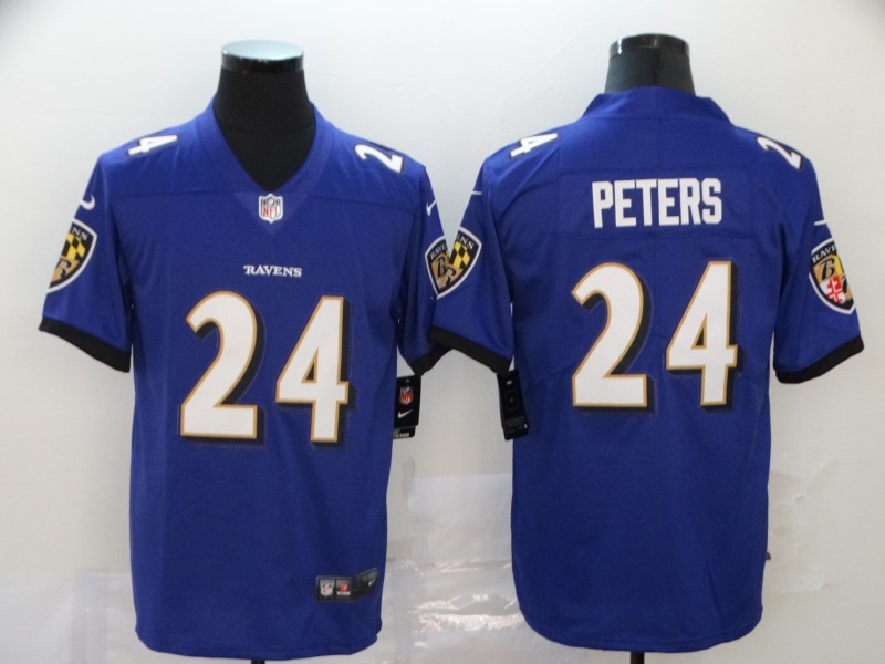 NFL Baltimore Ravens #24 Peters Purple Vapor Limited Jersey