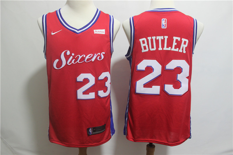 NBA Philadelphia 76ers #23 Butler Red Jersey