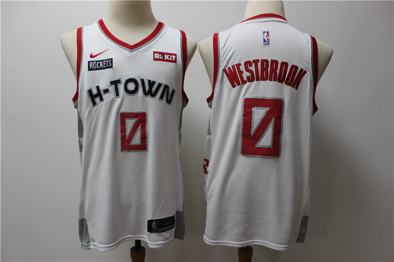 NBA Hoston Rockets #0 Westbrook White Jersey