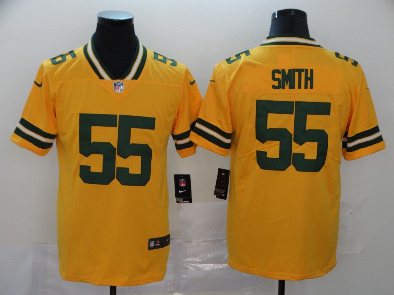 NFL Green Bay Packers #55 Smith Vapor Limited Yellow Jersey