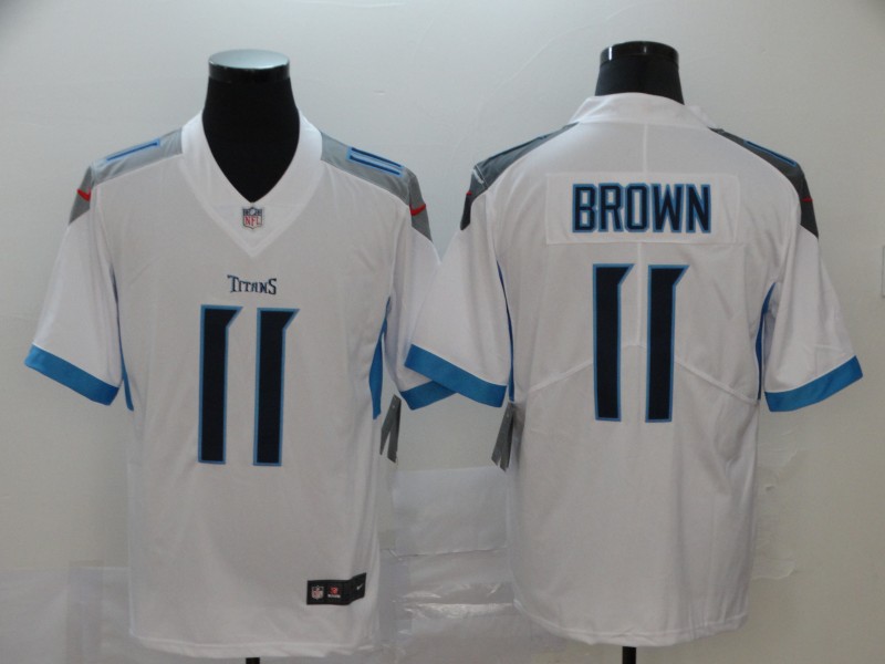 NFL Tennessee Titans #11 Brown Vapor Limited White Jersey