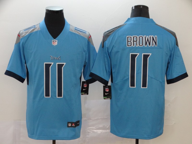 NFL Tennessee Titans #11 Brown Vapor Limited Blue Jersey