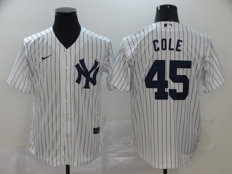 Nike MLB New York Yankees #45 Cole White Game Jersey