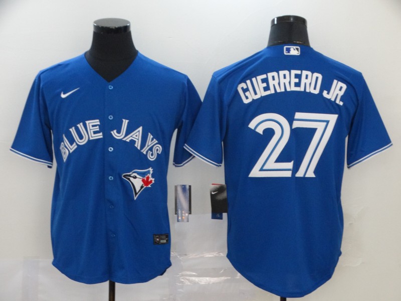 Nike MLB Toronto Blue Jays #27 Guerrero JR Elite Blue Jersey