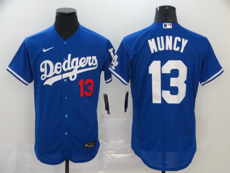 Nike MLB Los Angeles Dodgers #13 Muncy Blue Elite Jersey