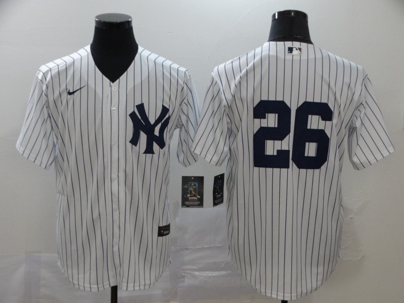 Nike MLB New York Yankees #26 White Game Jersey