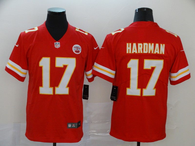 Nike NFL Kansas City Chiefs #17 Hardman Red Vapor Jersey