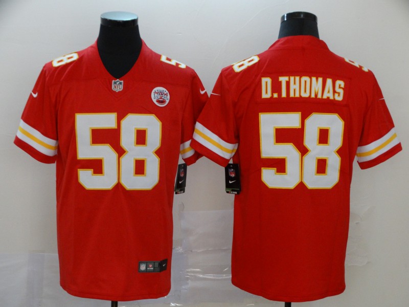 NFL Kansas City Chiefs #58 D.Thomas Red Vapor Limited Jersey
