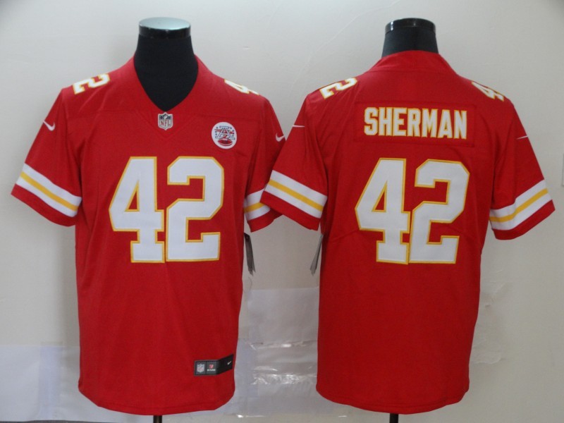 Nike NFL Kansas City Chiefs #42 Sherman Red Vapor Limited Jersey