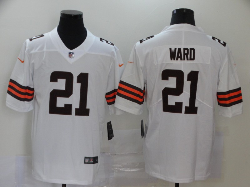 NFL Cleveland Rrowns #21 Ward White Vapor Limited Jersey