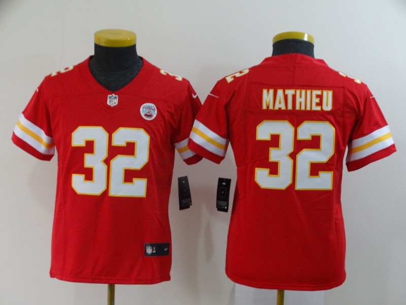 Kids Kansas City Chiefs #32 Mathieu Red Vapor Limited Jersey