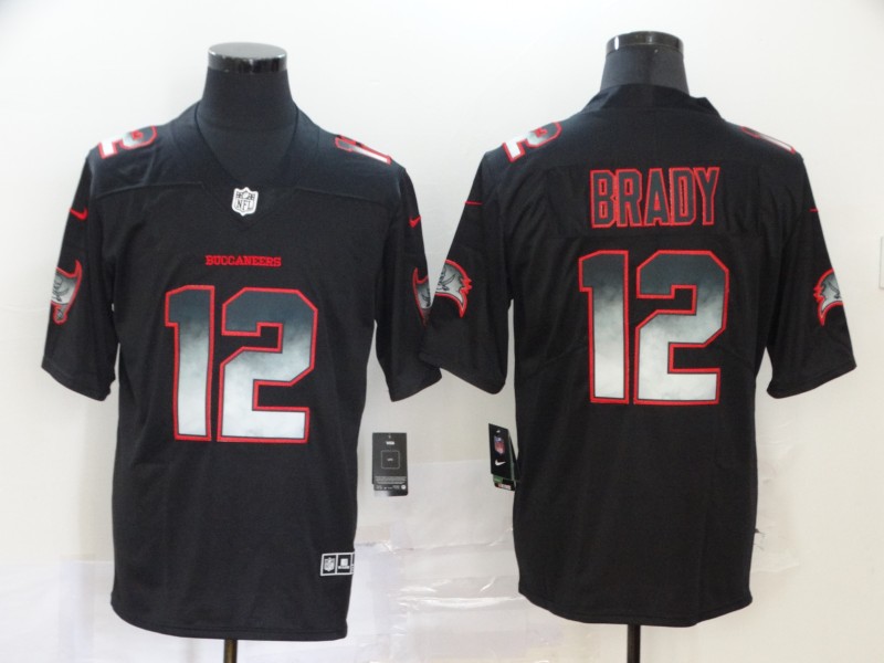 NFL Tampa Bay Buccaneers #12 Brady Black Smoke Limited Jersey