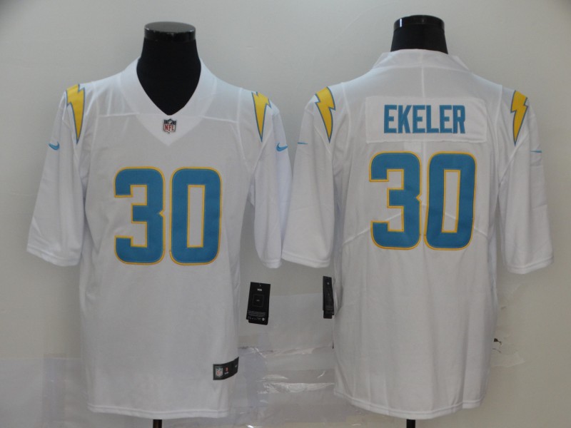 NFL San Diego Chargers #30 Ekeler White Vapor Limited  Jersey