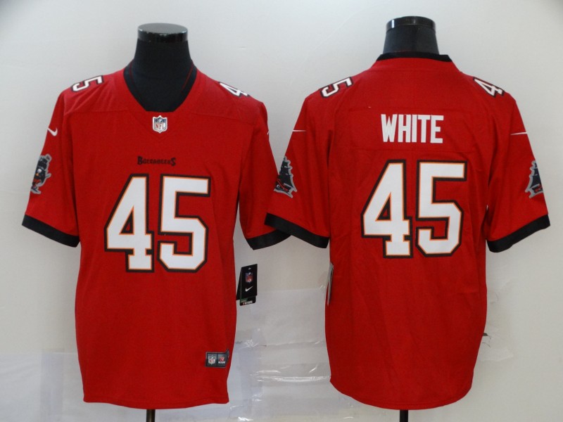 NFL Tampa Bay Buccaneers #45 White Red Vapor Limited Jersey