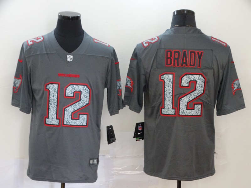NFL Tampa Bay Buccaneers #12 Brady Grey Limited Jersey
