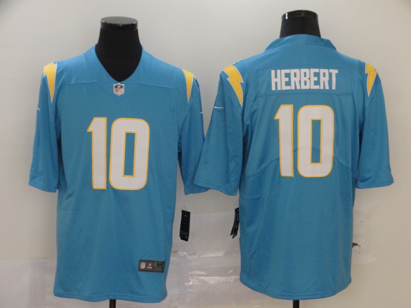 NFL San Diego Chargers #10 Herbert Vapor Limited L.Blue Jersey
