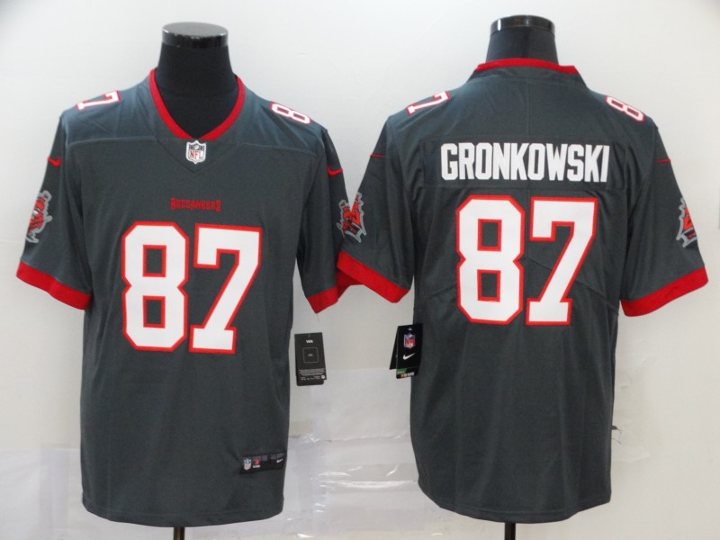 NFL Tampa Bay Buccaneers #87 Gronkowski New Grey Limited Jersey