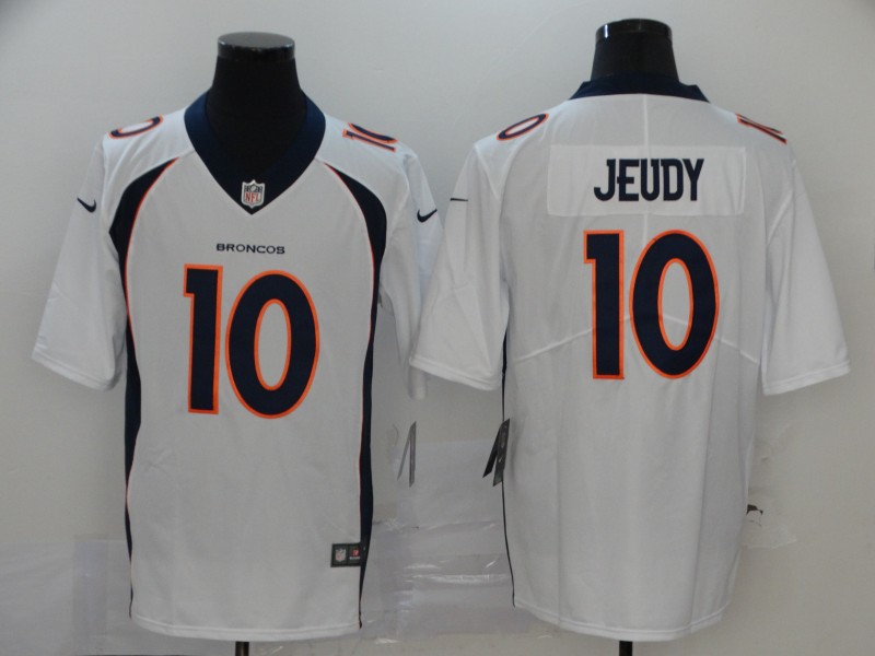 NFL Denver Broncos #10 Jeudy White Vapor Limited Jersey