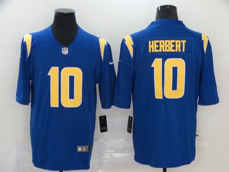 NFL San Diego Chargers #10 Herbert Color Rush Limited Jersey
