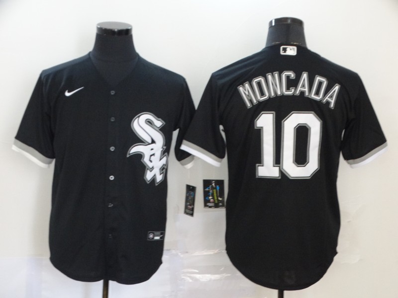 Nike MLB Chicago White Sox #10 Moncada Black Jersey